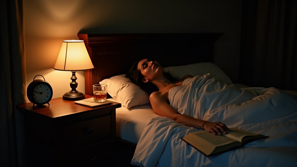 alcohol promotes faster sleep