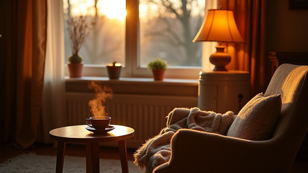 amber light evening transition