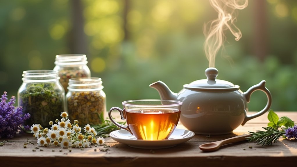 calming herbal tea preparation