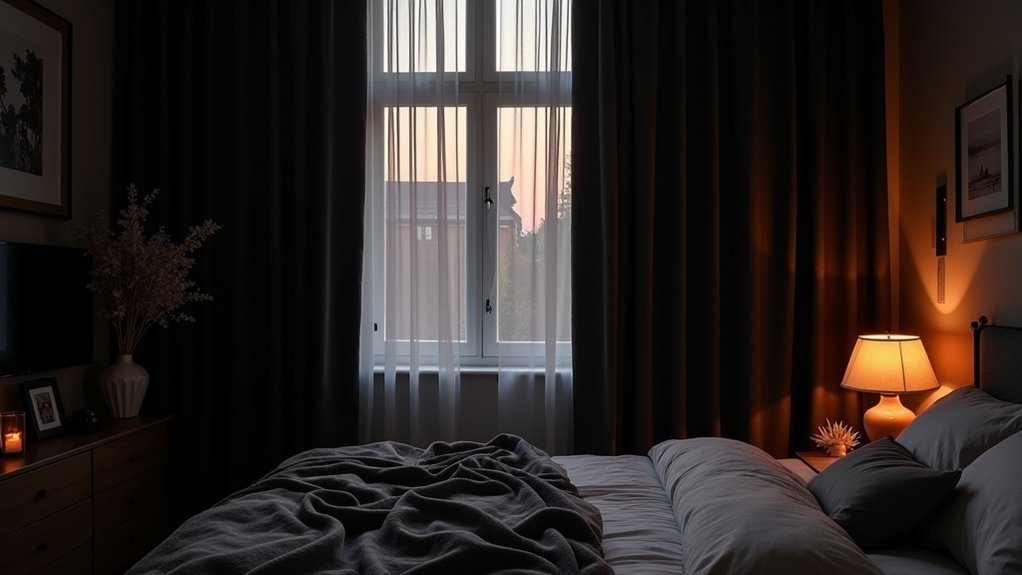 layered blackout curtains solution