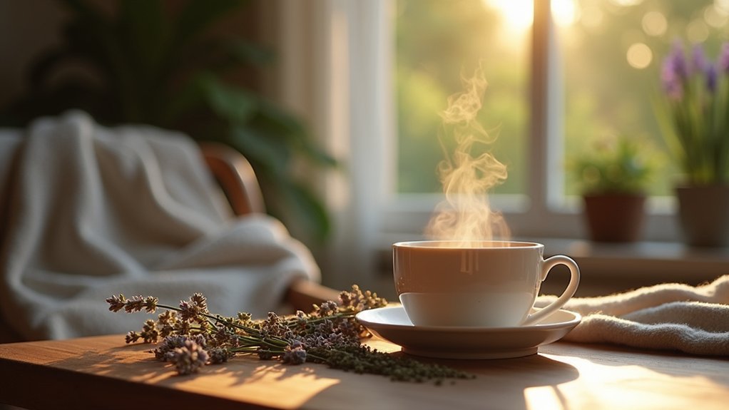 sip herbal tea before bed