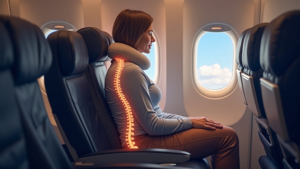 spinal support during flights